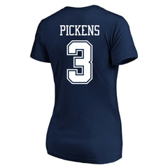 George Pickens Dallas Cowboys Women's Plus Size Name & Number V-Neck T-Shirt - Navy T-shirts
