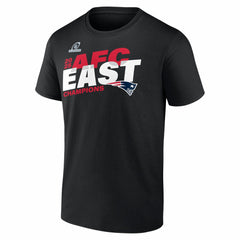 New England Patriots 2025 AFC East Division Champions Big & Tall Conquer T-Shirt - Black T-shirts