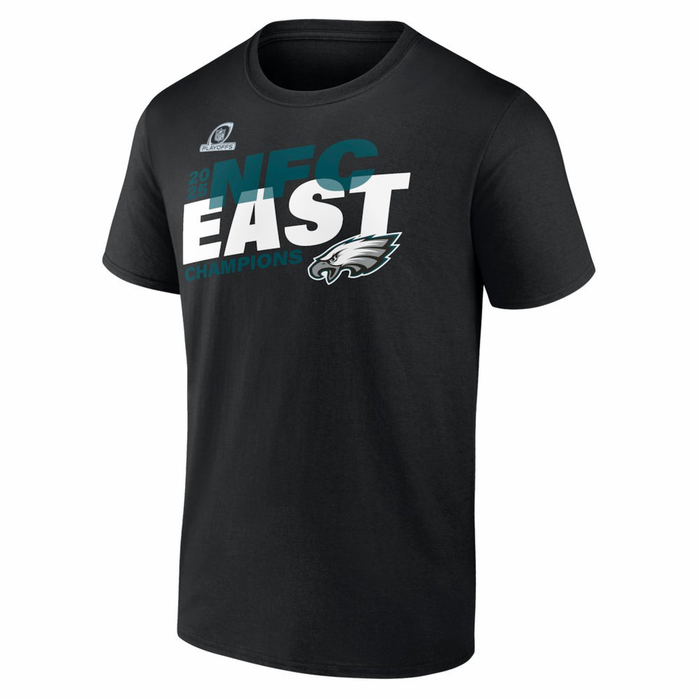 Philadelphia Eagles 2025 NFC East Division Champions Big & Tall Conquer T-Shirt - Black T-shirts