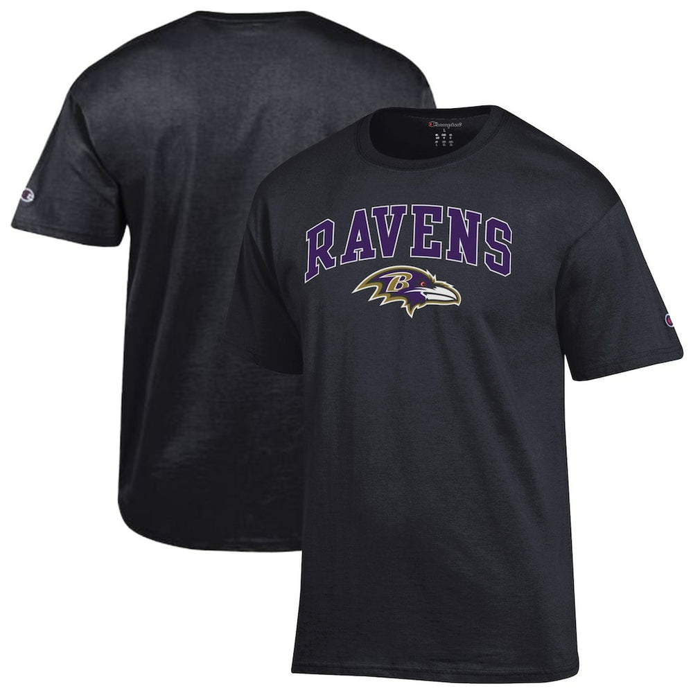 Baltimore Ravens Champion Arch Over Logo T-Shirt - Black T-shirts
