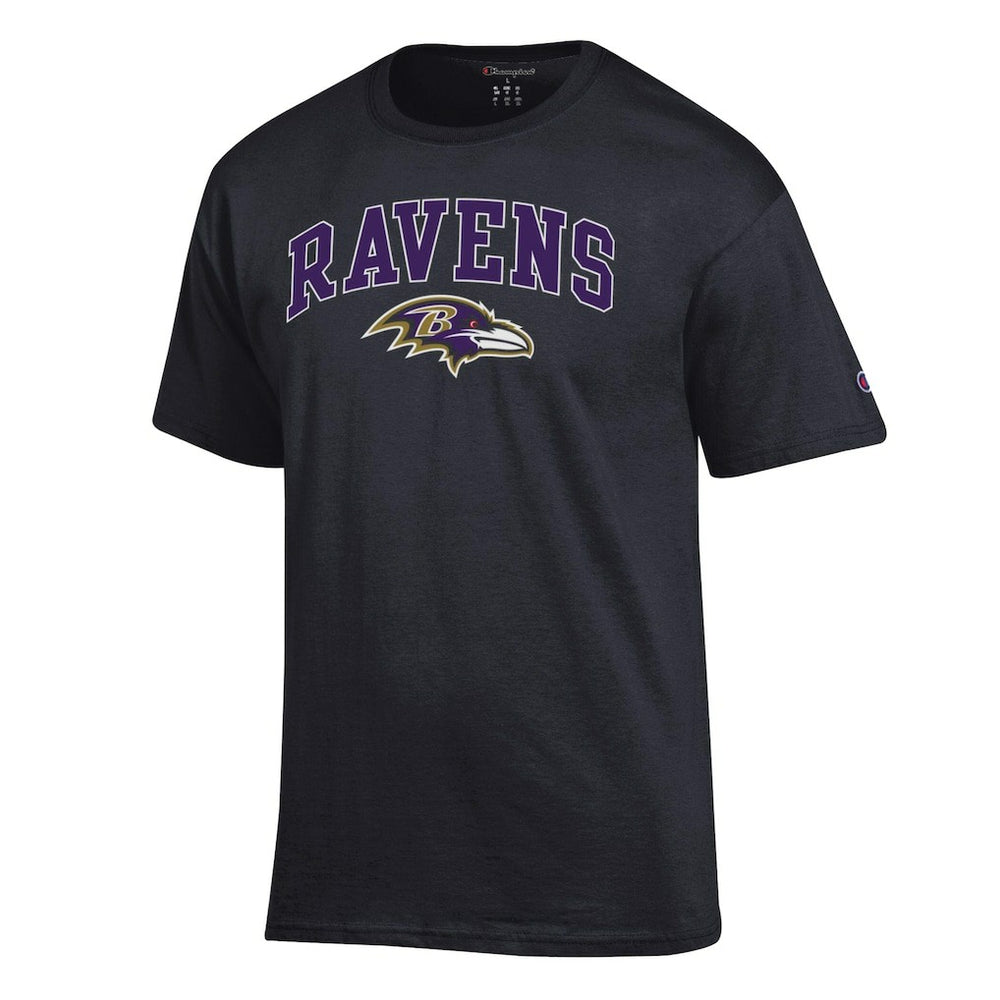 Baltimore Ravens Champion Arch Over Logo T-Shirt - Black T-shirts