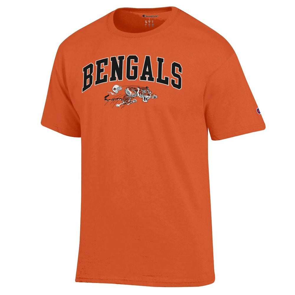 Cincinnati Bengals Champion Arch Over Logo T-Shirt - Orange T-shirts