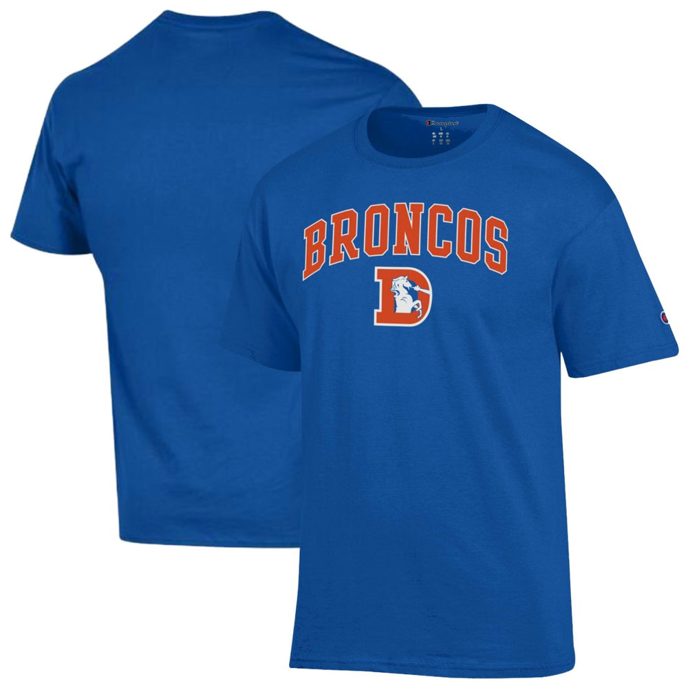 Denver Broncos Champion Arch Over Logo T-Shirt - Royal T-shirts