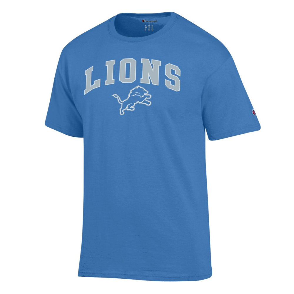 Detroit Lions Champion Arch Over Logo T-Shirt - Blue T-shirts