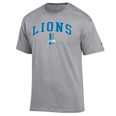 Detroit Lions Champion Arch Over Logo T-Shirt - Gray T-shirts