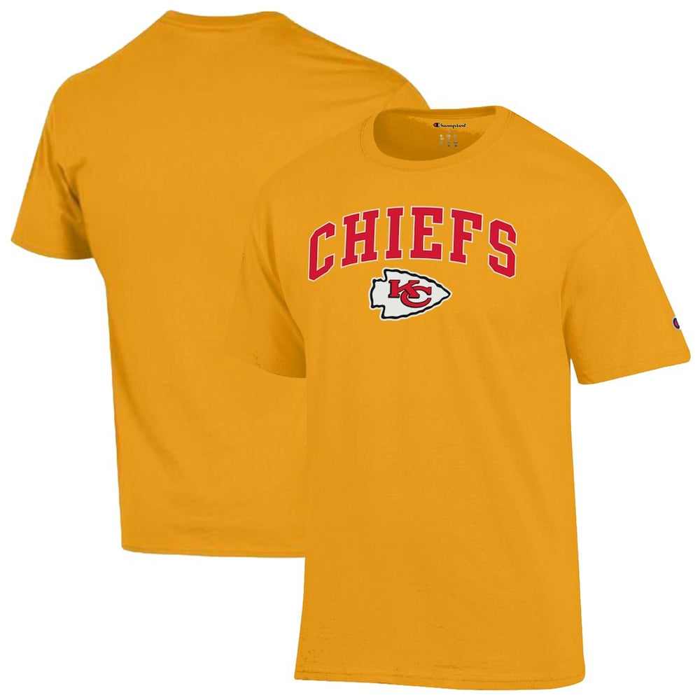Kansas City Chiefs Champion Arch Over Logo T-Shirt - Gold T-shirts