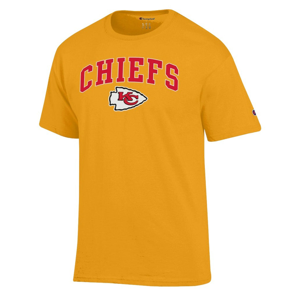 Kansas City Chiefs Champion Arch Over Logo T-Shirt - Gold T-shirts