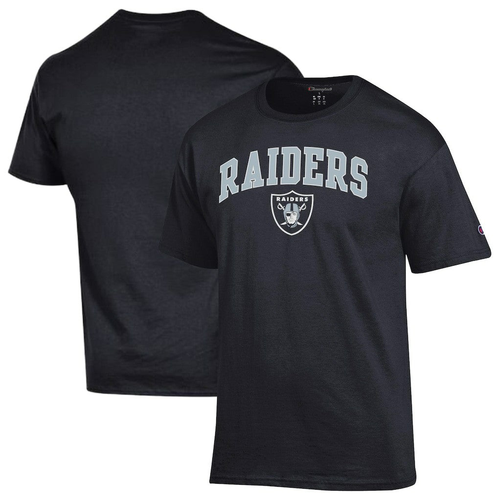 Las Vegas Raiders Champion Arch Over Logo T-Shirt - Black T-shirts