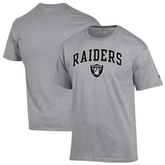 Las Vegas Raiders Champion Arch Over Logo T-Shirt - Gray T-shirts