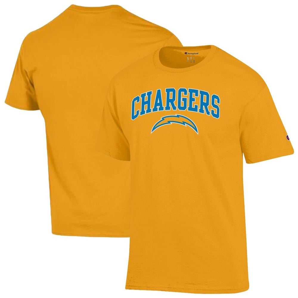 Los Angeles Chargers Champion Arch Over Logo T-Shirt - Gold T-shirts