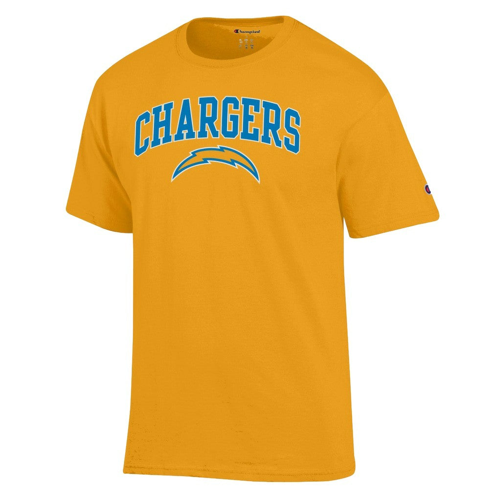Los Angeles Chargers Champion Arch Over Logo T-Shirt - Gold T-shirts