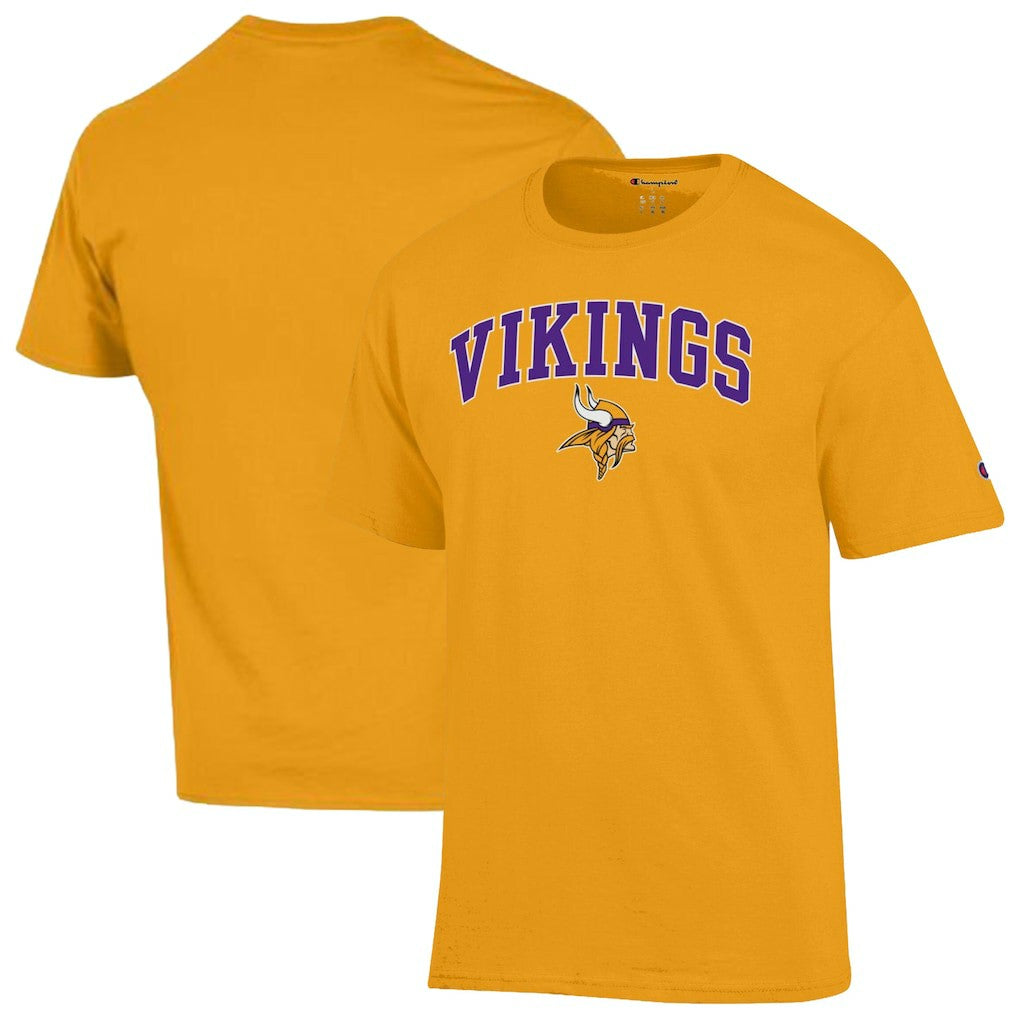 Minnesota Vikings Champion Arch Over Logo T-Shirt - Gold T-shirts