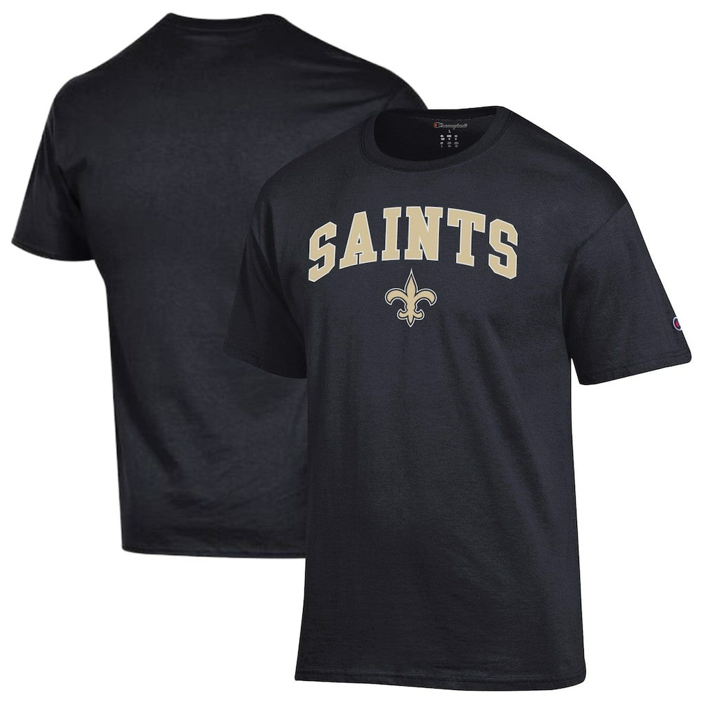 New Orleans Saints Champion Arch Over Logo T-Shirt - Black T-shirts