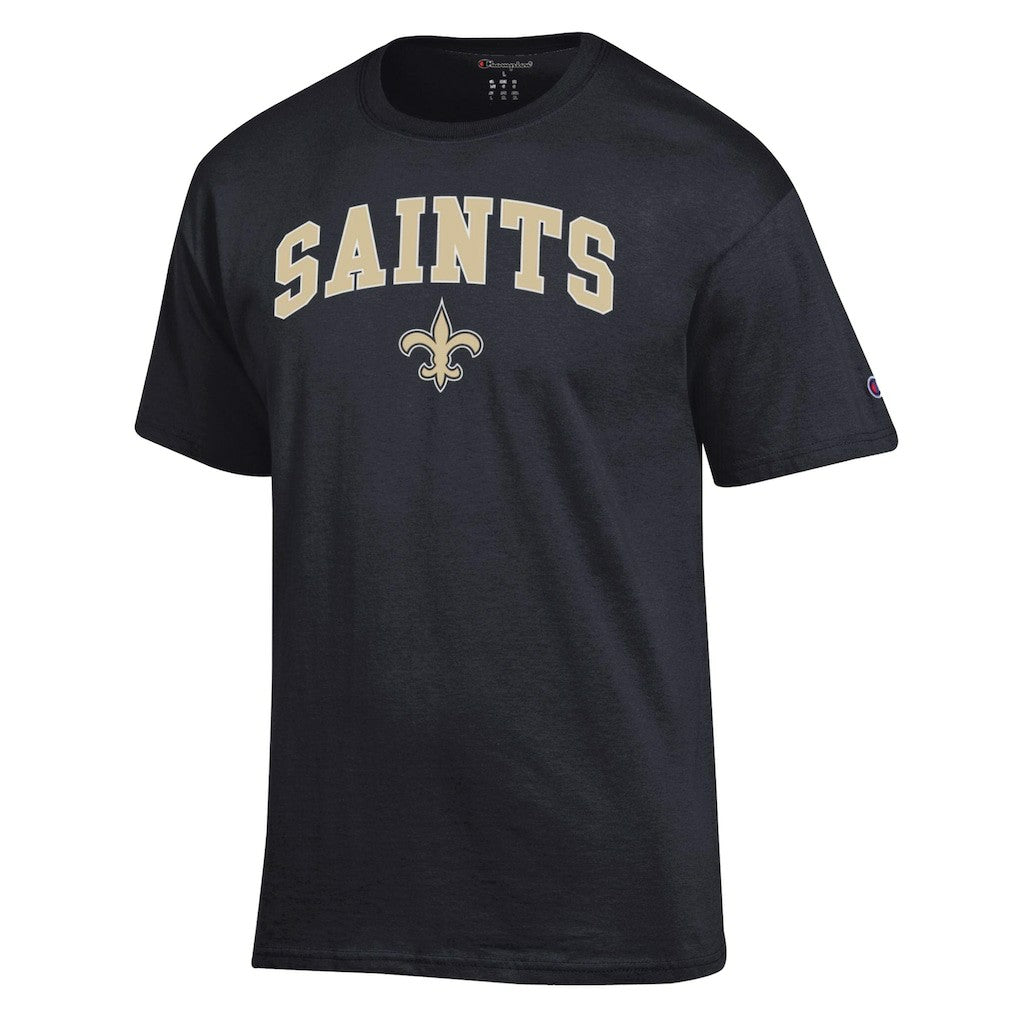New Orleans Saints Champion Arch Over Logo T-Shirt - Black T-shirts
