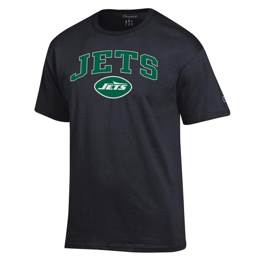 New York Jets Champion Arch Over Logo T-Shirt - Black T-shirts