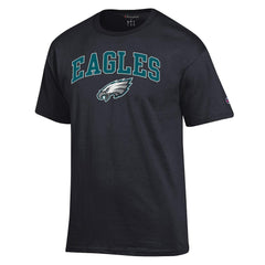Philadelphia Eagles Champion Arch Over Logo T-Shirt - Black T-shirts