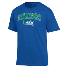 Seattle Seahawks Champion Arch Over Logo T-Shirt - Royal T-shirts