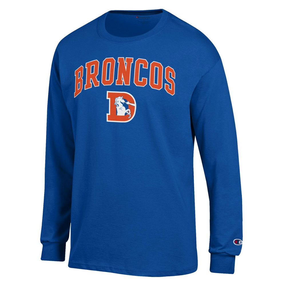 Denver Broncos Champion Arch Over Logo Long Sleeve T-Shirt - Royal T-shirts