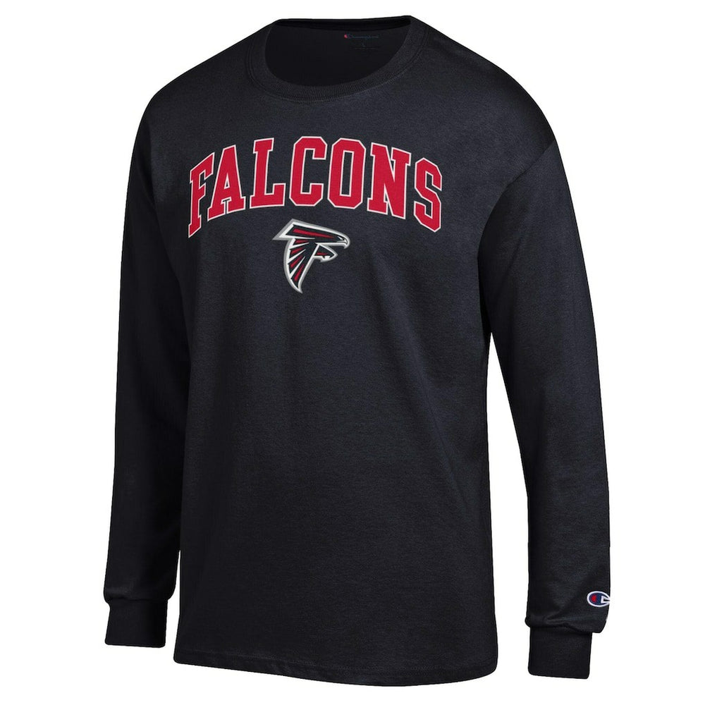 Atlanta Falcons Champion Arch Over Logo Long Sleeve T-Shirt - Black T-shirts