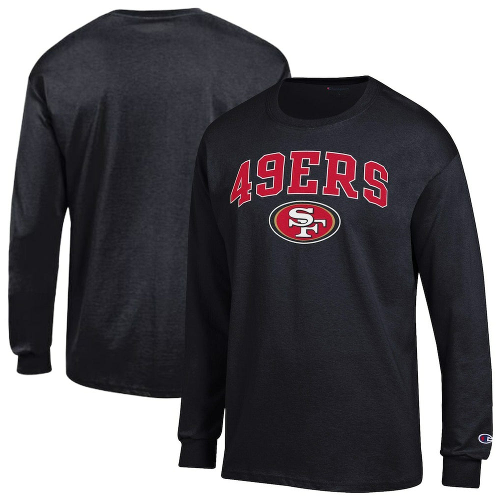 San Francisco 49ers Champion Arch Over Logo Long Sleeve T-Shirt - Black T-shirts