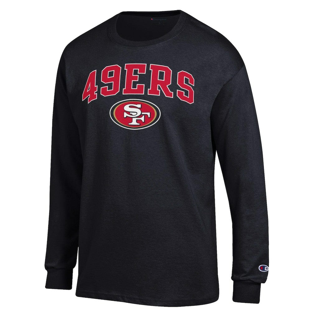 San Francisco 49ers Champion Arch Over Logo Long Sleeve T-Shirt - Black T-shirts
