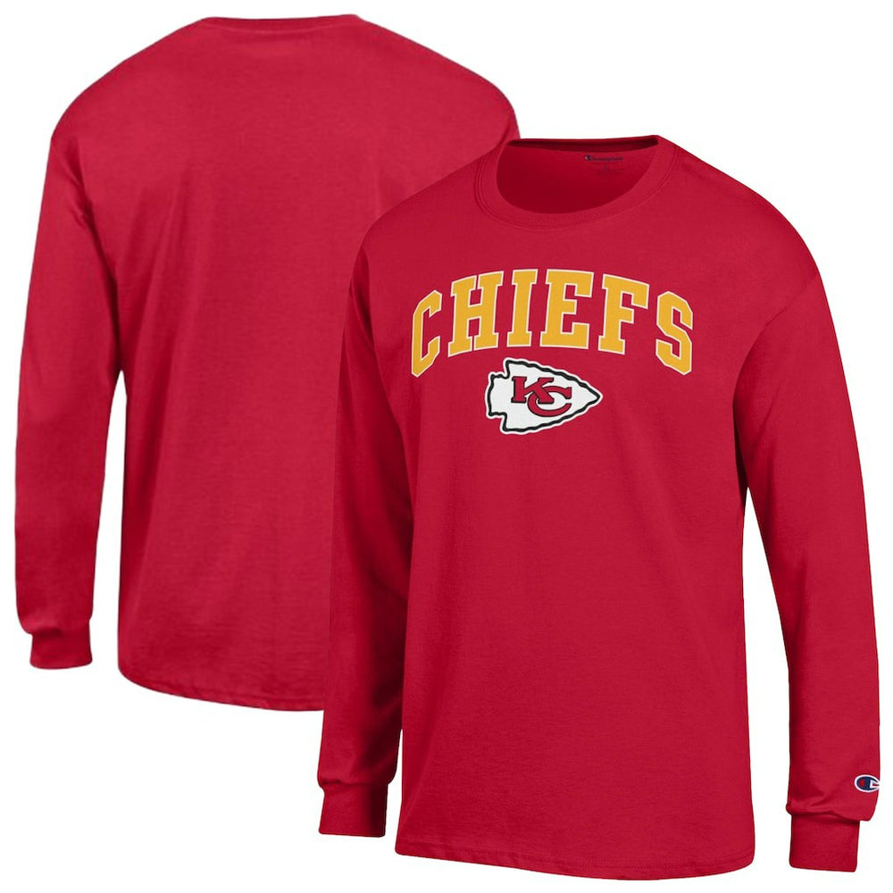 Kansas City Chiefs Champion Arch Over Logo Long Sleeve T-Shirt - Red T-shirts