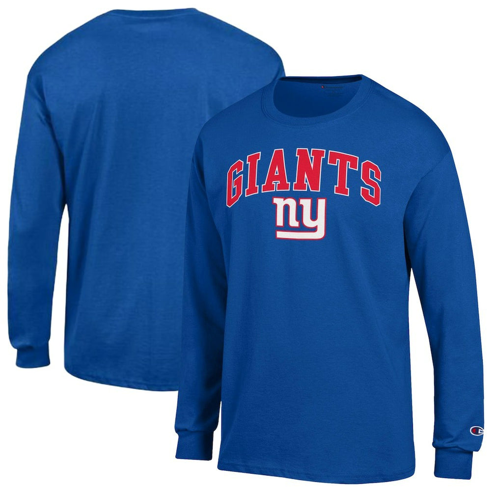 New York Giants Champion Arch Over Logo Long Sleeve T-Shirt - Royal T-shirts
