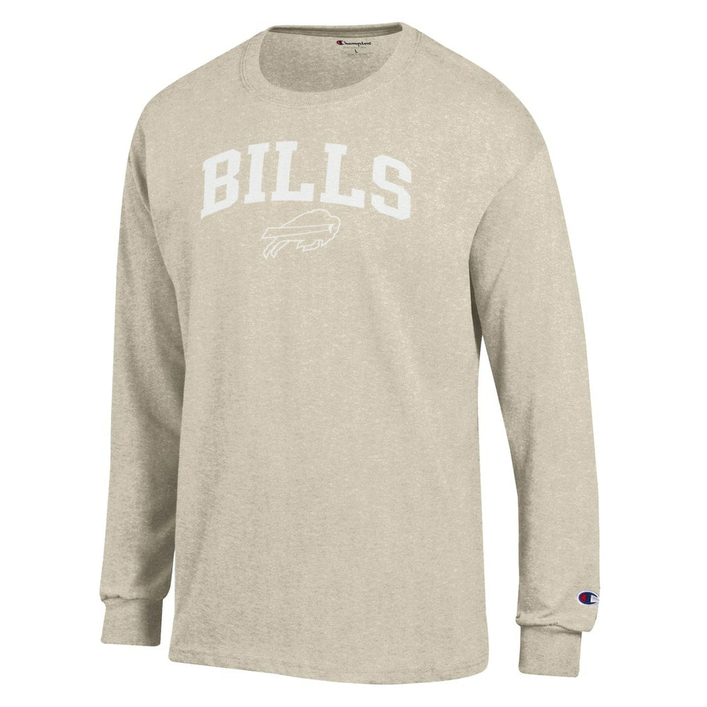 Buffalo Bills Champion White Ink Jersey Long Sleeve T-Shirt - Oatmeal T-shirts