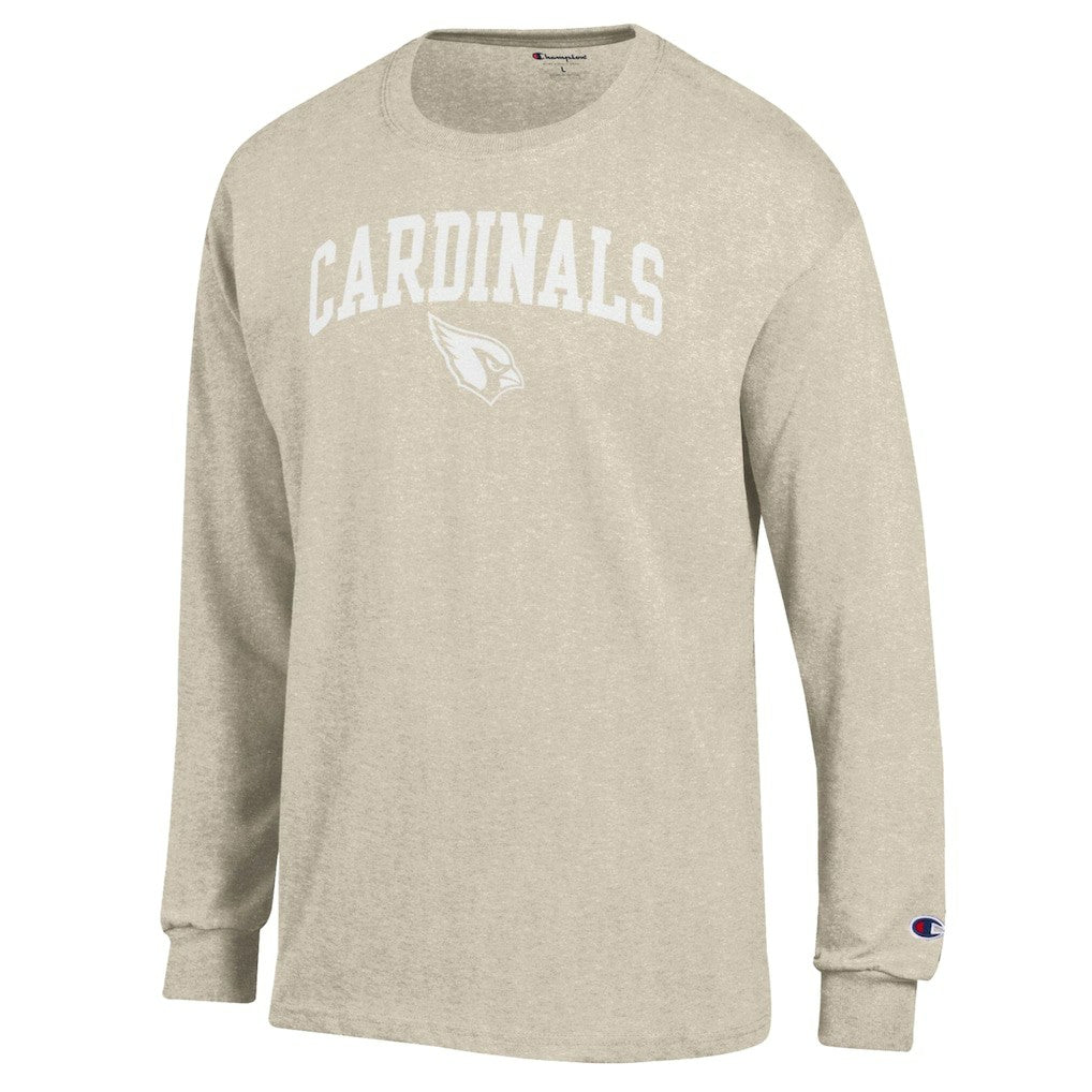 Arizona Cardinals Champion White Ink Jersey Long Sleeve T-Shirt - Oatmeal T-shirts