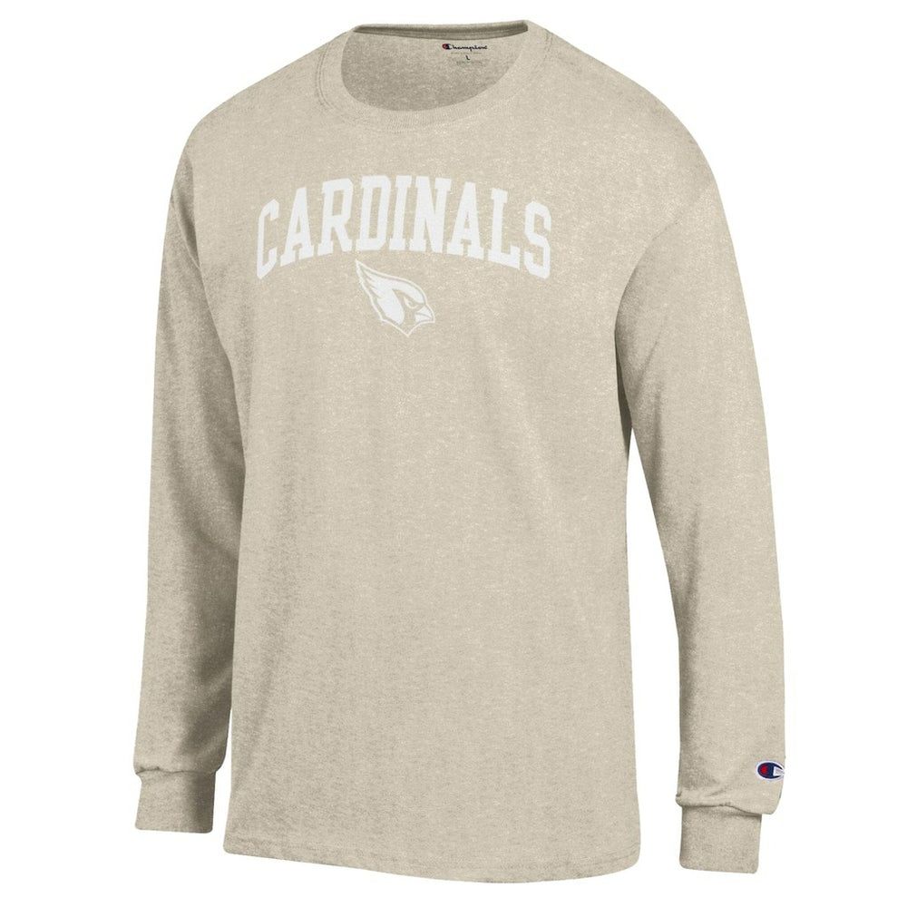 Arizona Cardinals Champion White Ink Jersey Long Sleeve T-Shirt - Oatmeal T-shirts