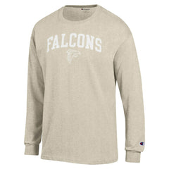 Atlanta Falcons Champion White Ink Jersey Long Sleeve T-Shirt - Oatmeal T-shirts