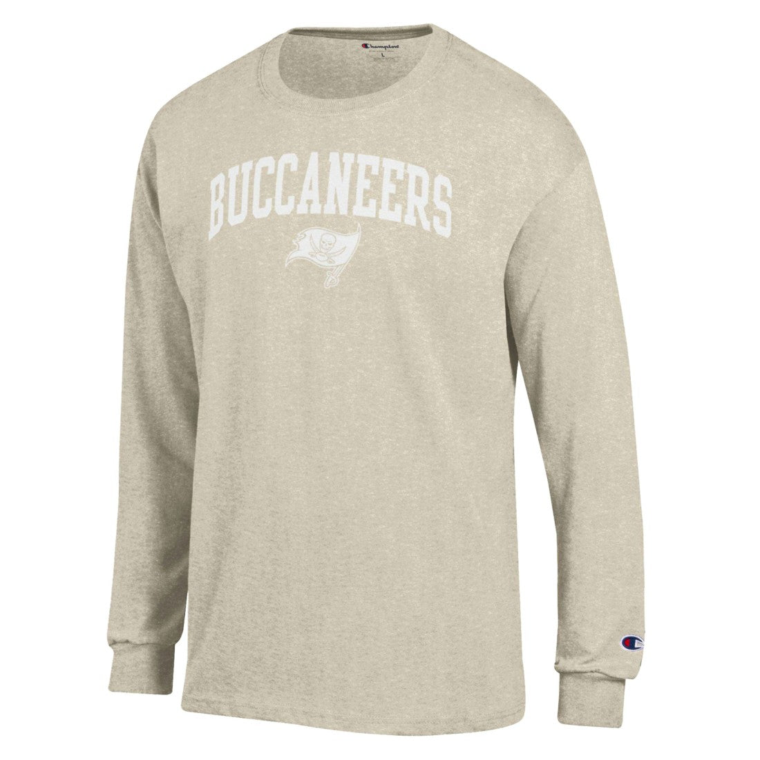 Tampa Bay Buccaneers Champion White Ink Jersey Long Sleeve T-Shirt - Oatmeal T-shirts