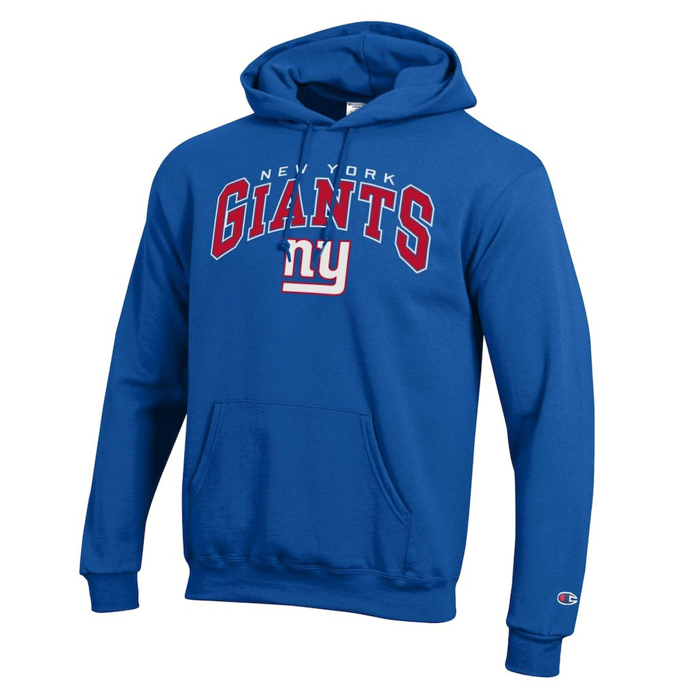New York Giants Champion Powerblend Arch over Logo Hoodie - Royal Hoodies