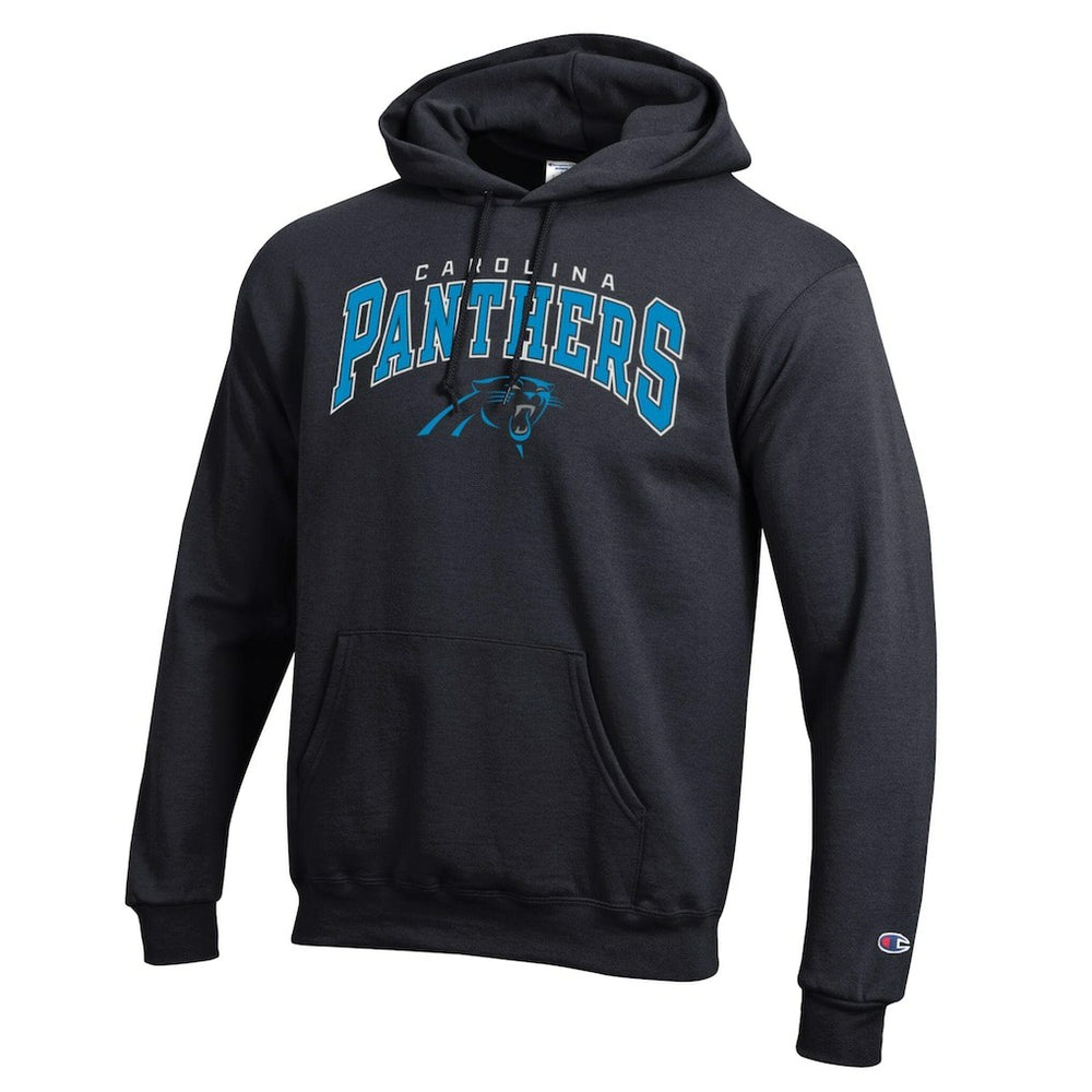 Carolina Panthers Champion Powerblend Arch over Logo Hoodie - Black Hoodies