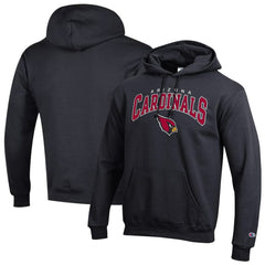 Arizona Cardinals Champion Powerblend Arch over Logo Hoodie - Black Hoodies