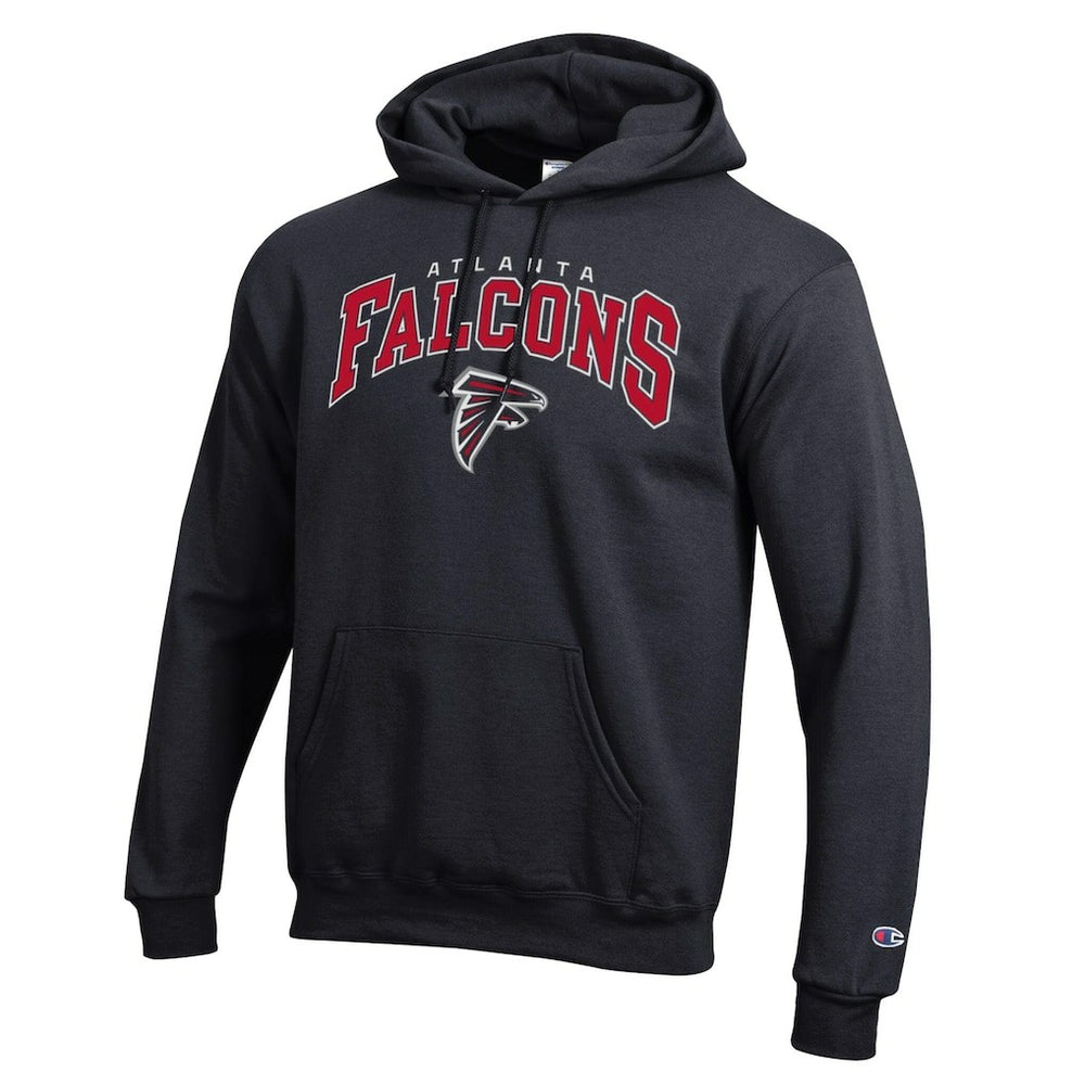 Atlanta Falcons Champion Powerblend Arch over Logo Hoodie - Black Hoodies