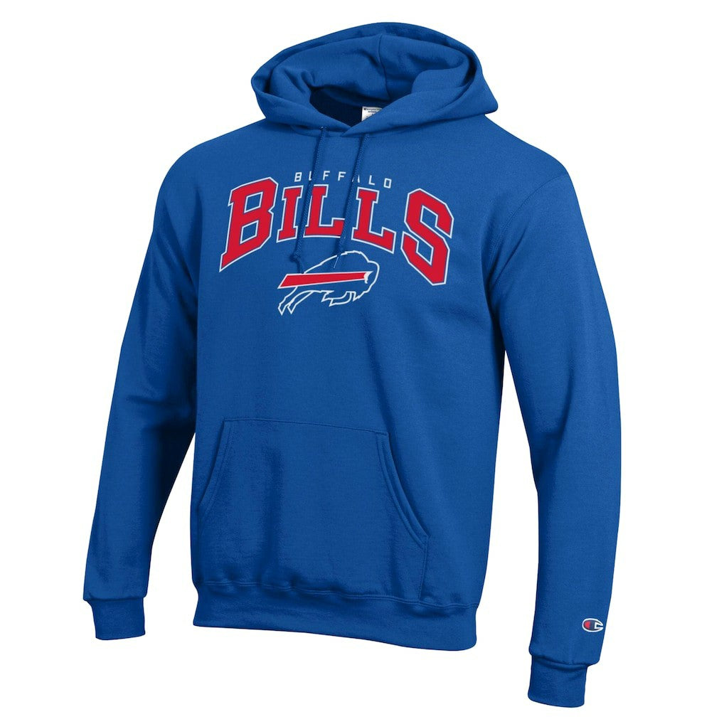Buffalo Bills Champion Powerblend Arch over Logo Hoodie - Royal Hoodies