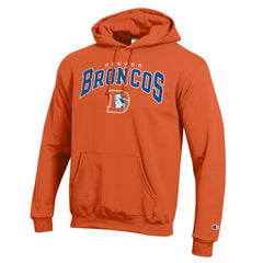 Denver Broncos Champion Powerblend Arch over Logo Hoodie - Orange Hoodies