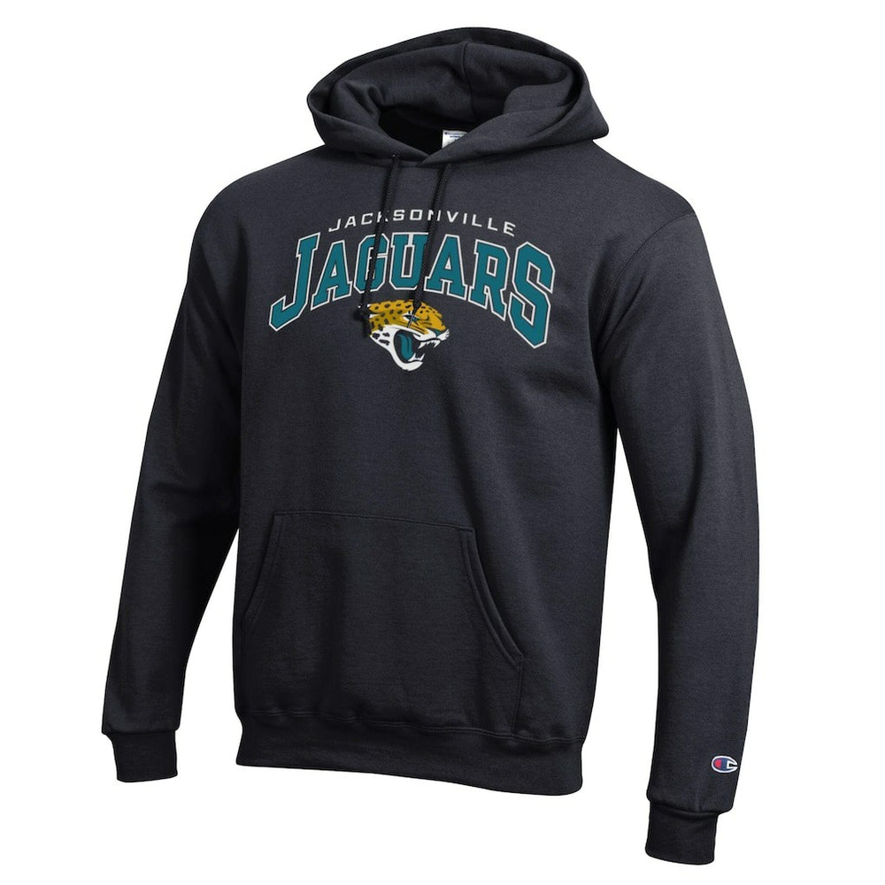 Jacksonville Jaguars Champion Powerblend Arch over Logo Hoodie - Black Hoodies