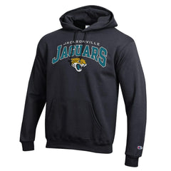 Jacksonville Jaguars Champion Powerblend Arch over Logo Hoodie - Black Hoodies