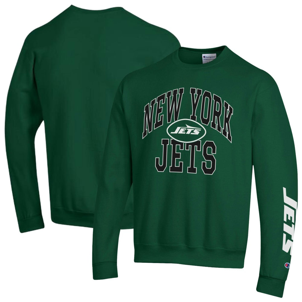 New York Jets Champion Powerblend Fleece Sweatshirt - Green Sweatshirts