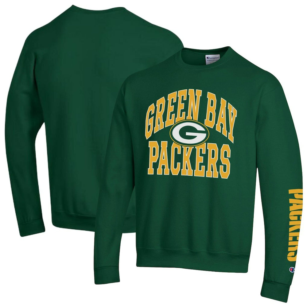 Green Bay Packers Champion Powerblend Fleece Sweatshirt - Green Sweatshirts