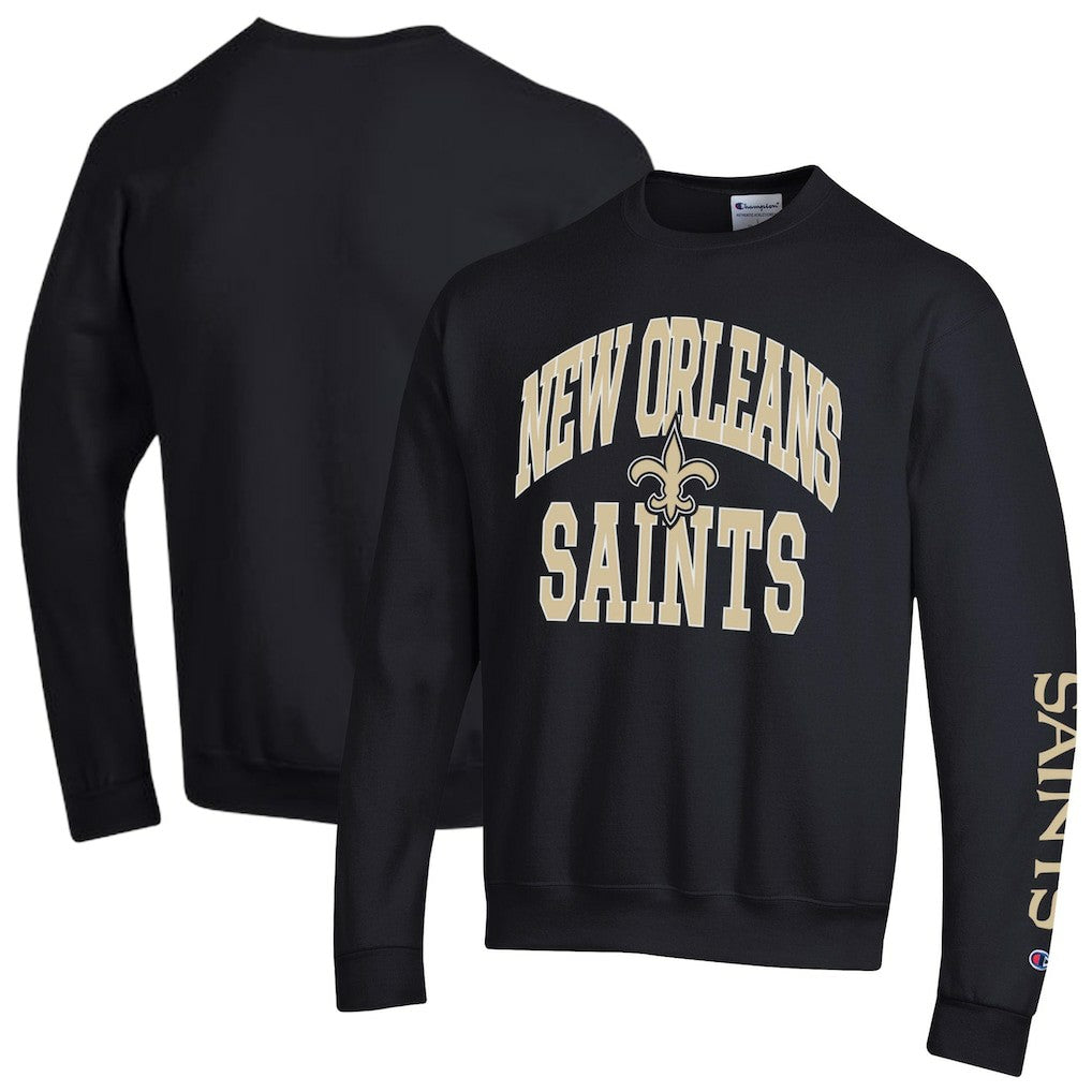 New Orleans Saints Champion Powerblend Fleece Sweatshirt - Black Sweatshirts