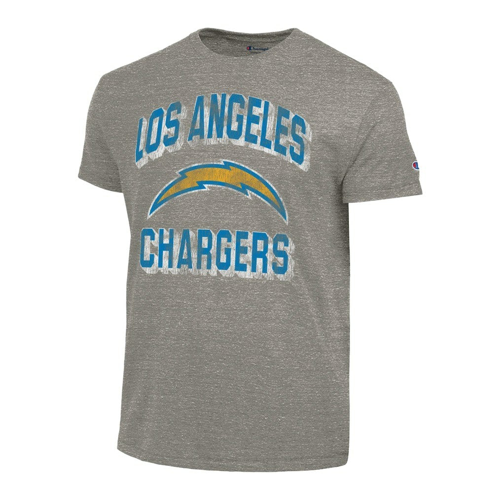 Los Angeles Chargers Champion Ultimate Tri-Blend T-Shirt - Heather Charcoal T-shirts