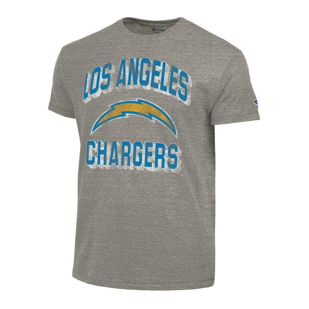 Los Angeles Chargers Champion Ultimate Tri-Blend T-Shirt - Heather Charcoal T-shirts