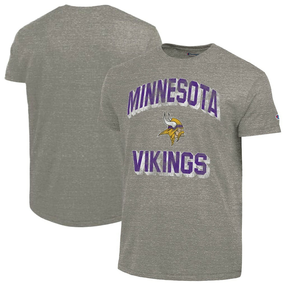 Minnesota Vikings Champion Ultimate Tri-Blend T-Shirt - Heather Charcoal T-shirts