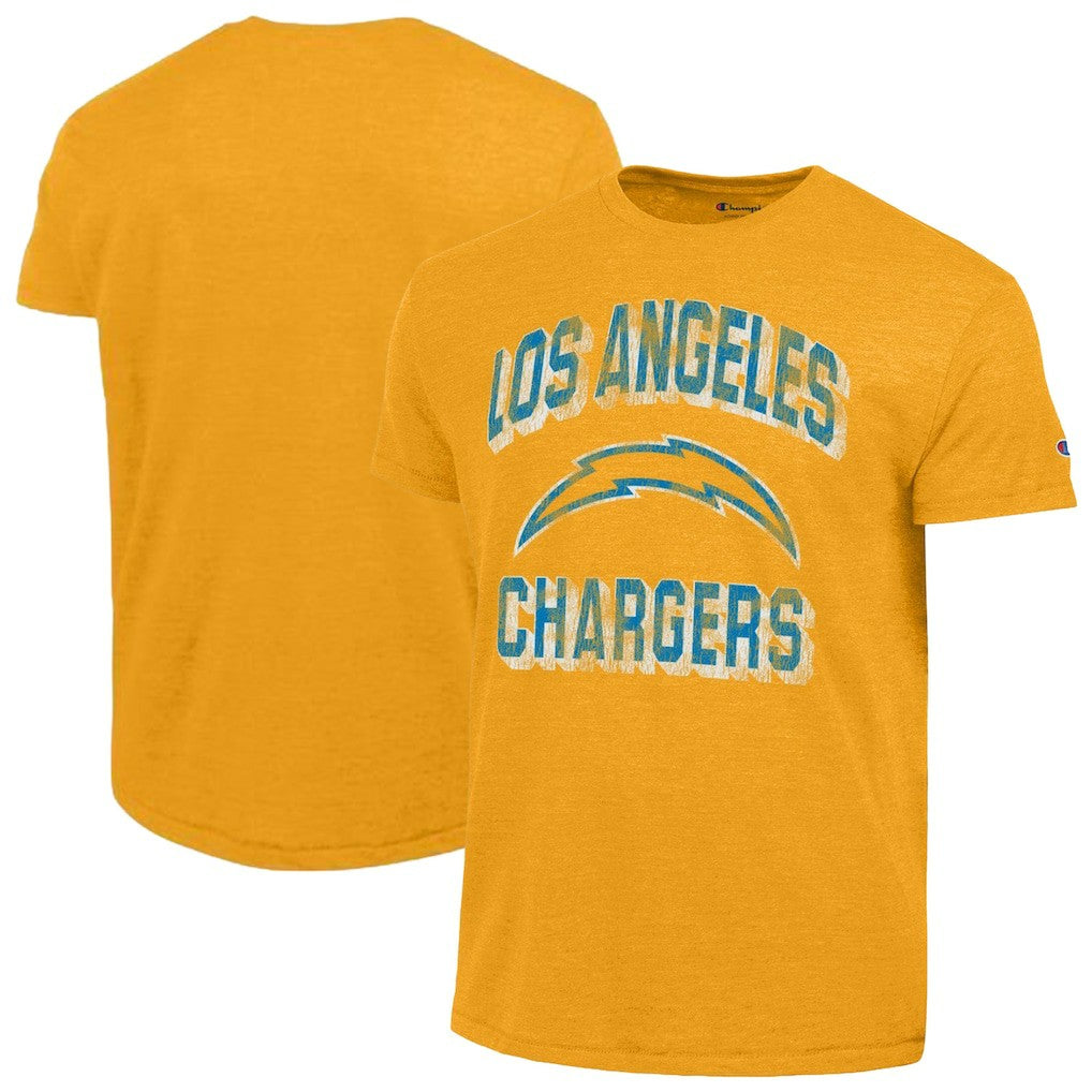 Los Angeles Chargers Champion Ultimate Tri-Blend T-Shirt - Heather Gold T-shirts