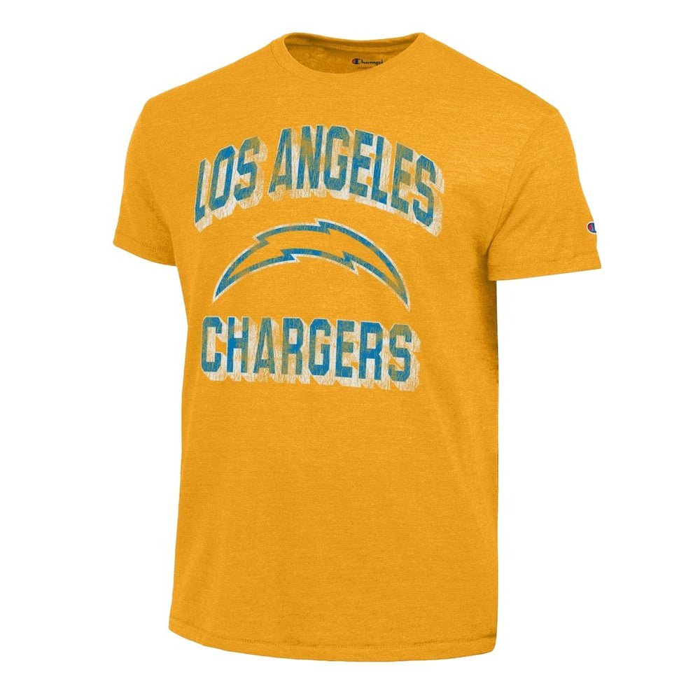 Los Angeles Chargers Champion Ultimate Tri-Blend T-Shirt - Heather Gold T-shirts