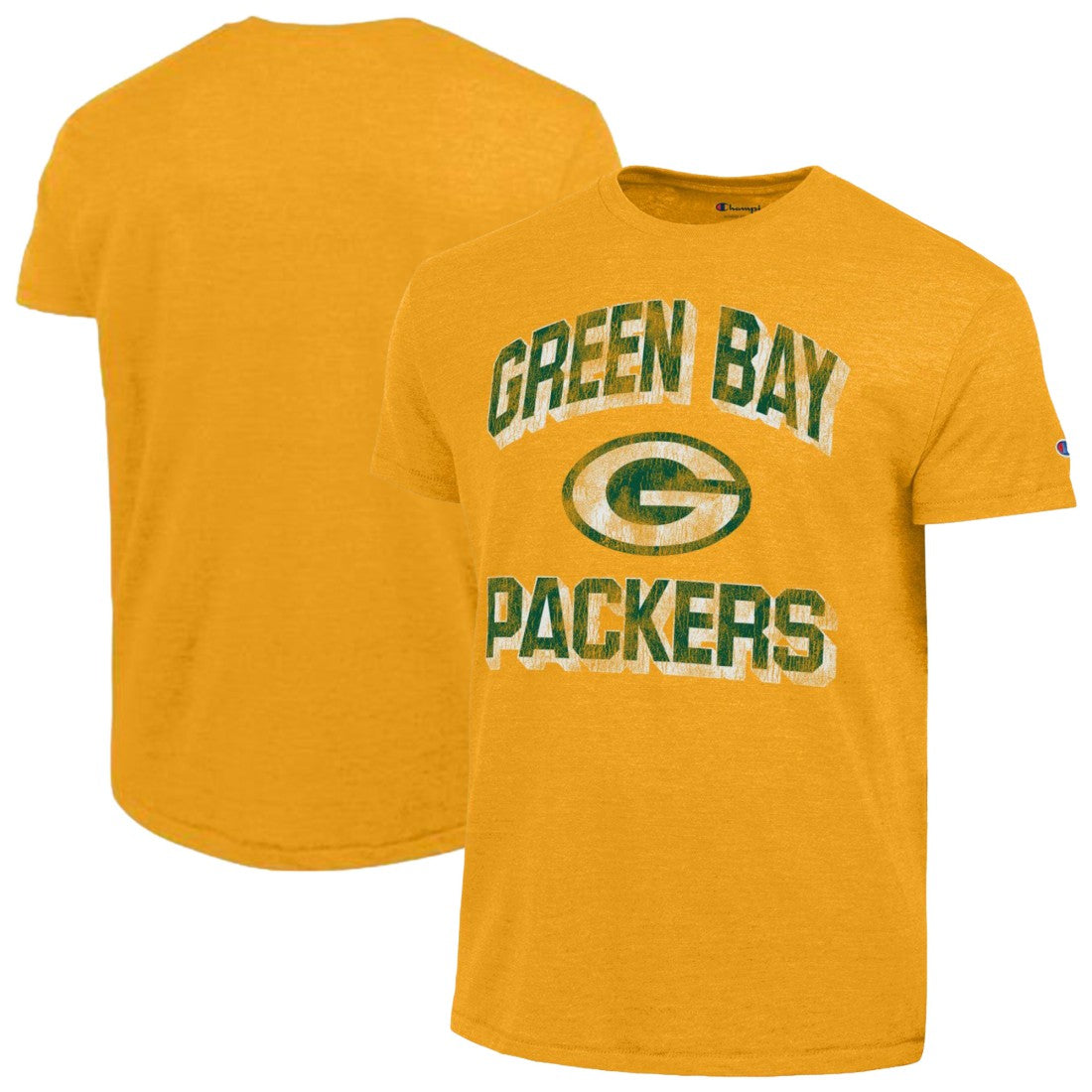 Green Bay Packers Champion Ultimate Tri-Blend T-Shirt - Heather Gold T-shirts