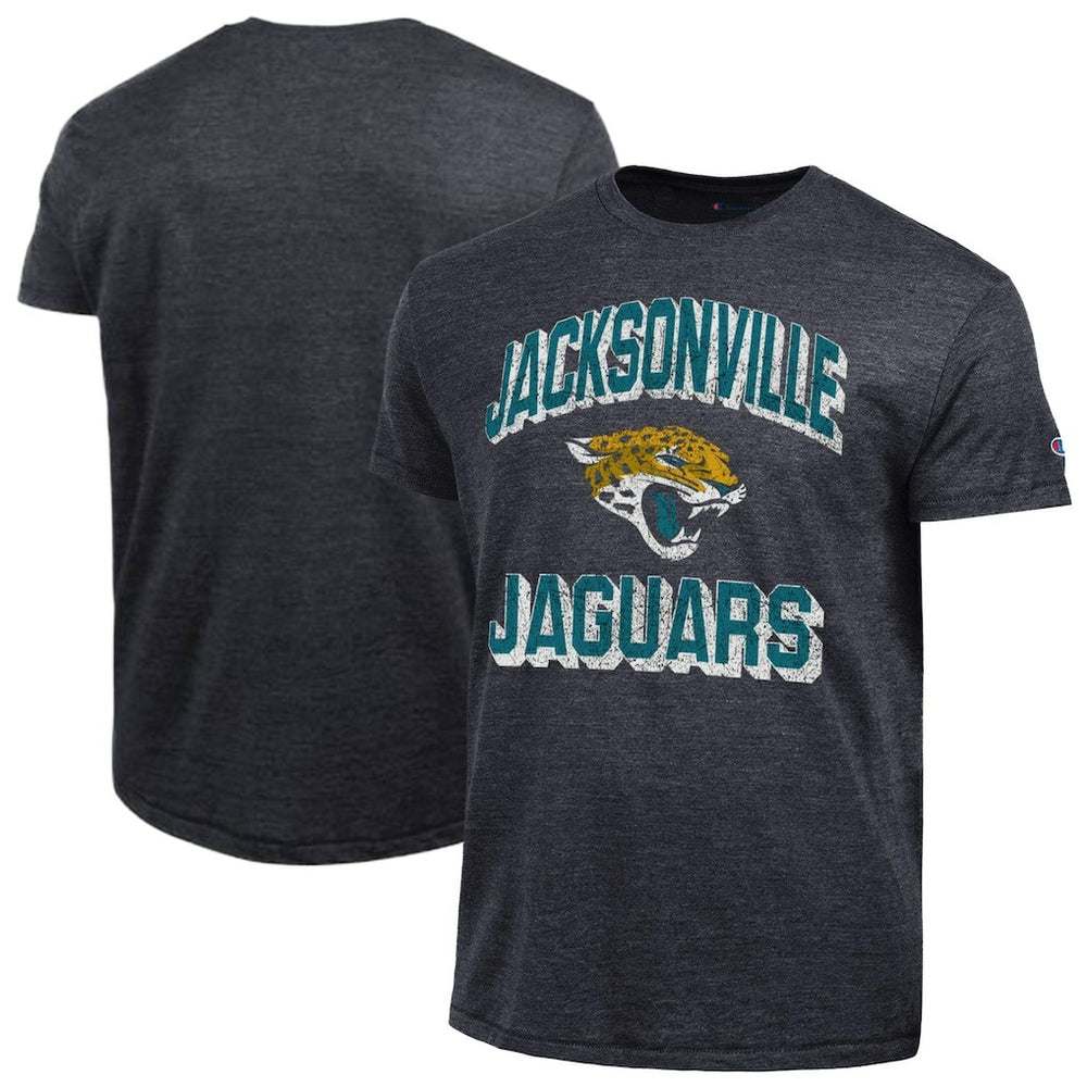 Jacksonville Jaguars Champion Ultimate Tri-Blend T-Shirt - Heather Black T-shirts